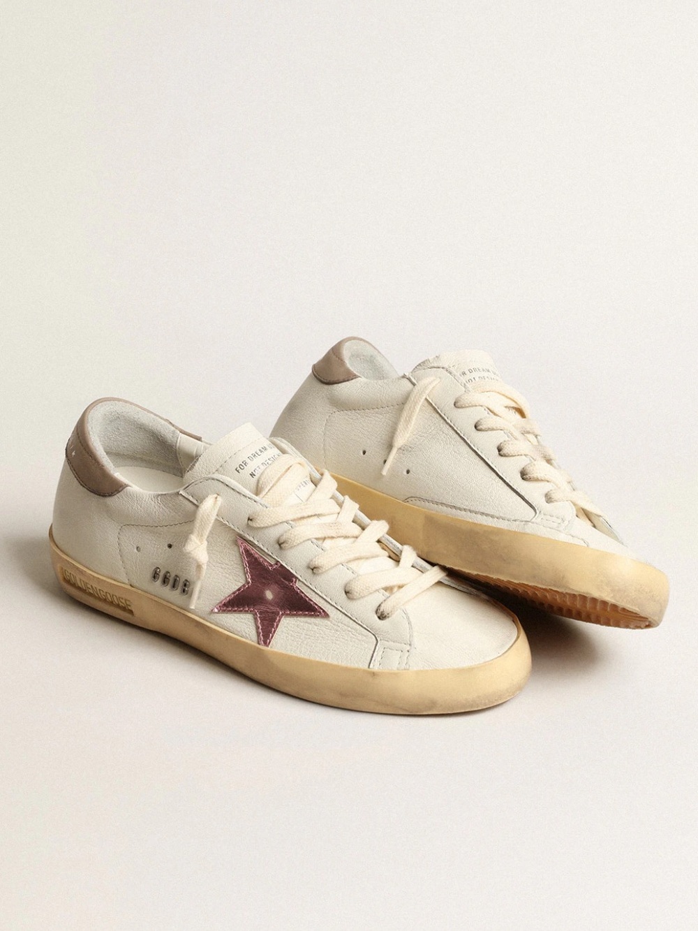 Golden Goose Super Star Sneakers with pink metallic